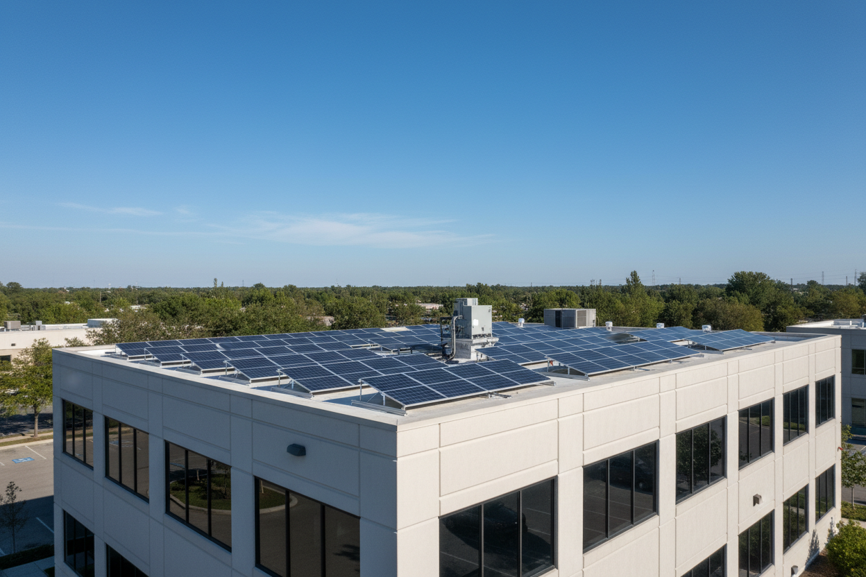 small commercial solar setup